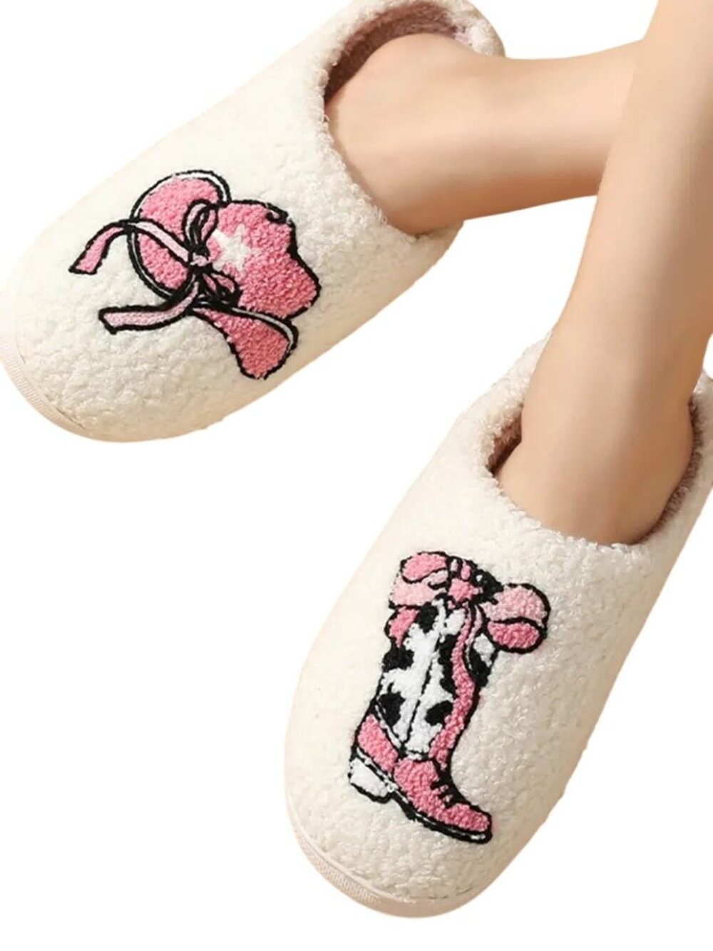 2/$30 NEW Cowboy Boot Slippers Size 9-10 Slippers - Picture 10 of 12